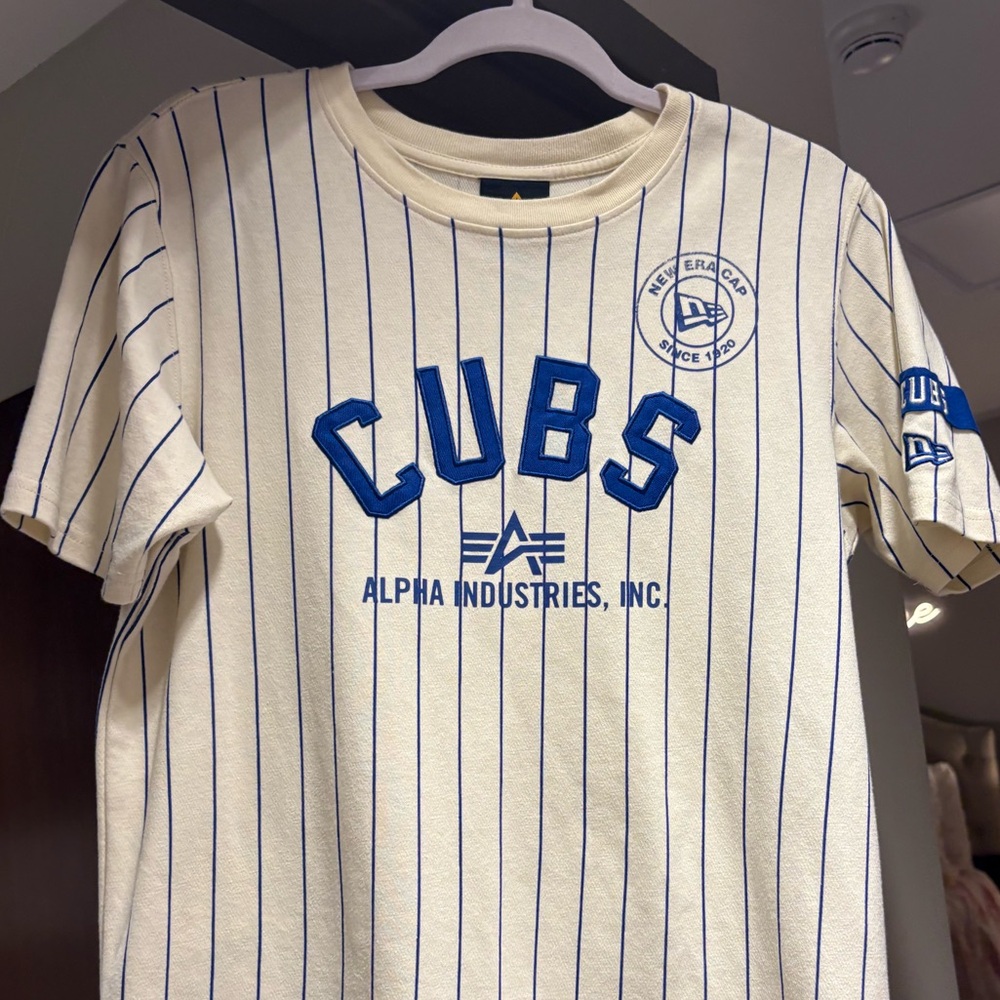 Blue Cubs Jersey Alpha Industries Cream